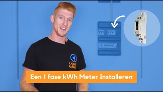 Een 1 fase kilowattuurmeter aansluiten in de groepenkast  kWh meter installeren [upl. by Idnil]