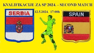 HANDBALL SRBIJA ŠPANIJA 12 5 2024 KVALIFIKACIJE ZA SP 2025 SECOND MATCH [upl. by Casmey]