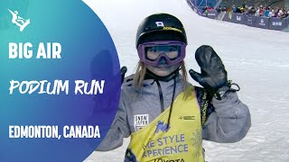 Reira Iwabuchi claims third place  Edmonton  FIS Snowboard [upl. by Aisital]