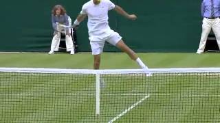 Grigor Dimitrov through the legs winner  Wimbledon 2014 [upl. by Tnek]