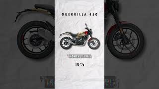 Guerrilla 450 EMI amp Income Calculation royalenfield guerrilla450 [upl. by Osterhus111]