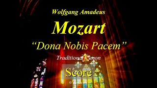 Mozart  Dona Nobis Pacem  Traditional Canon  Score [upl. by Cohligan]