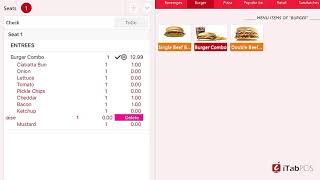 QSR Quick Service POS Demo  iTab POS Restaurant System [upl. by Sherj603]