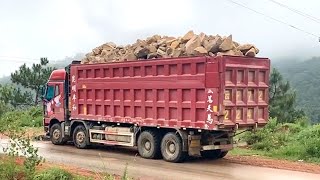 140 tons by 8x4 dumperIncredible strongest dump trucks working compilation unbelievable [upl. by Larrie]