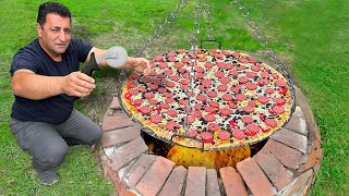 Recipe For Rustic Tandoor Pizza How To Cook A Giant And Very Tasty Pizza [upl. by Anihta]