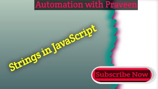 Strings in JavaScript [upl. by Nytsirk]