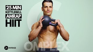 25 Min Full Body KETTLEBELL HIIT Workout  Complex Sets  AMRAP  INTENSE [upl. by Yssej]