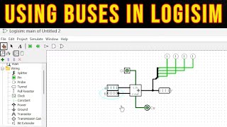 Using Buses in Logisim [upl. by Llahsram]