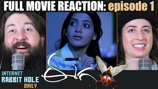 EEGA  Telugu  FULL MOVIE REACTION  episode 1  irh daily [upl. by Nosreip]