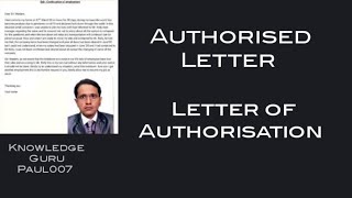 Authorised letter I Authorisation letter I Letter of authorisation I Authorised letter kaise likhe [upl. by Boleyn708]