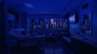 Hospital Patient Room at Night  Relaxing Sounds of a Hospital Ventilator Beeping Hospital Monitors [upl. by Renner177]