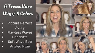 6 Tressallure Wigs Picture Perfect Avery Flawless Waves Charlotte Soft Wave Bob amp Angled Pixie [upl. by Neelyk295]