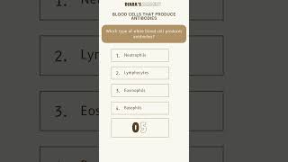 Biology MCQ Which type of white blood cell produces antibodies Diarasacademy [upl. by Leilah422]