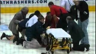 Ondrej Pavelec Collapses Full Incident Part 1 [upl. by Burnsed]