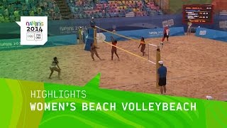 Womens Beach Volleyball Round of 24  Highlights  Nanjing 2014 Youth Olympic Games [upl. by Ahsia713]