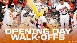 ALL MLB Opening Day walkoffs in the last 20 years [upl. by Nodnalb]