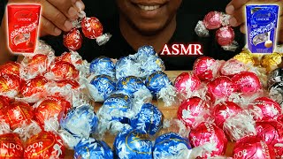 ASMR Lindt LINDOR CHOCOLATE MUKBANG eating show with PUSH ASMR no Talking Real Eating Sounds [upl. by Brittney]