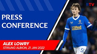 PRESS CONFERENCE  Alex Lowry  21 Jan 2022 [upl. by Eberly]