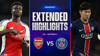 Arsenal vs PSG Extended Highlights  UCL League Phase MD 2  CBS Sports Golazo [upl. by Hamfurd]