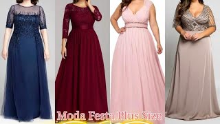 Vestidos Longos de Festa Plus Size [upl. by Tillford]