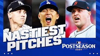 The NASTIEST PITCHES of the 2024 Postseason Ft Yamamoto Luke Weaver Tarik Skubal AND MORE [upl. by Goodhen22]