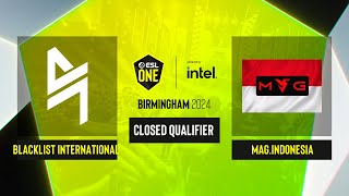 Dota2  Blacklist International vs MAGINDONESIA  Game 1  ESL One Birmingham 2024  CQ  SEA [upl. by Gati667]