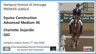 Charlotte Dujardin and Gio AM96 HARTPURY FESTIVAL OF DRESSAGE 2018 [upl. by Bigot164]