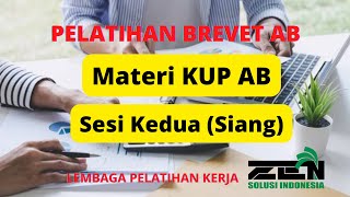 Pelatihan Pajak Brevet AB – Materi KUP  Sesi Kedua Siang brevet pelatihanpajak pajakonline [upl. by Acnalb]