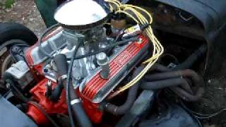 Rat rod Mopar 318 engine First fire up [upl. by Lizabeth331]