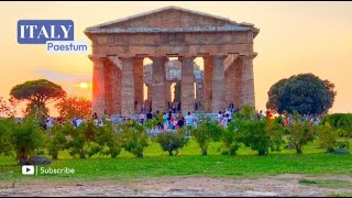 Paestum Italy 🇮🇹 Walk with me In an Ancient Greek city ☀️ Walk tour 4K [upl. by Luthanen]