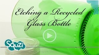 Glass etching cream  how to make a recycled beer glass from a beer bottle beer bottle into a glass [upl. by Arratal880]