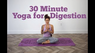 Thirty Minute Yoga For Digestion [upl. by Yendis]