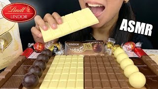 ASMR LINDT LINDOR CHOCOLATE CHOCOLATE PARTY 초콜릿 아이스크림 리얼사운드 먹방 チョコレート  LaniEats ASMR [upl. by Jaret]