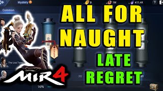 MIR4  All for Naught  Late Regret Guide Mystery Scroll Quest Walkthrough [upl. by Nostrebor]