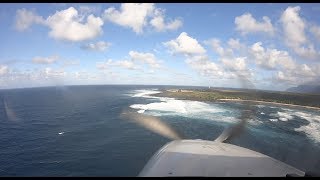 Kalaupapa Airport PHLU Landing Runway 5  Molokai Island Hawaii [upl. by Enaej]