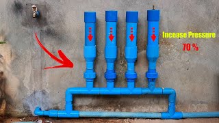 How to increase pressure in PVC pipes make strong pressure water [upl. by Sivahc]