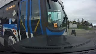 Dramatic video of VTA bus crash car driver asks why his fault [upl. by Fenella714]