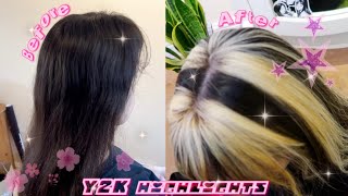 I bleached my sister’s hair  DIY chunky highlights ୨୧ [upl. by Kassab988]