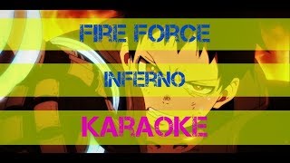 Fire Force Op KARAOKE  Inferno  Mrs GREEN APPLE「LetraLyrics」 [upl. by Elleina]