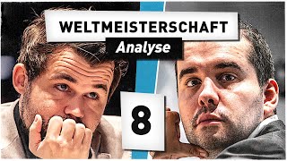 CARLSEN vs NEPO  Partie 8  Schach WM 2021 [upl. by Dru704]