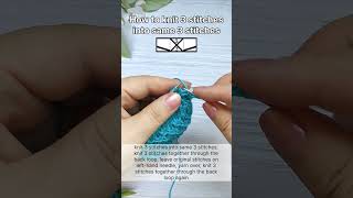 How to knit 3 stitches into same 3 stitches knittingstitchpatterns knitstitch [upl. by Otrebmuh]