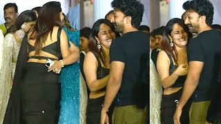 Anasuya Bharadwaj Tightly Hugged To Satyadev At Ashish Advitha Reception  Telugu Cinema Brother [upl. by Mika32]