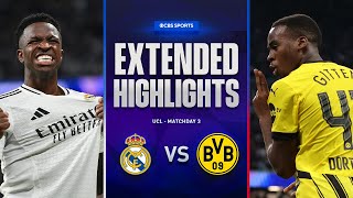 Real Madrid vs Borussia Dortmund Extended Highlights  UCL League Phase MD 3  CBS Sports Golazo [upl. by Eitsirhc]