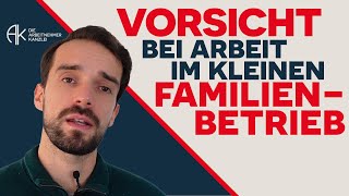 Arbeit im kleinen Familienbetrieb  Vorsicht deinanwalt arbeitsrechtfürdich jurafakten [upl. by Ylatan]