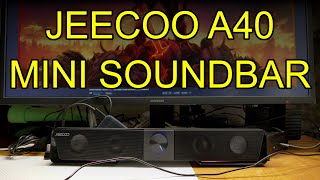 Jeecoo A40  PC SpeakersSoundbar Bluetooth amp USB RGB  Review [upl. by Jacoba]