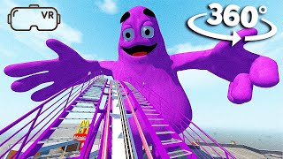 360° VR Grimace Shake  Roller Coaster [upl. by Nuajed]