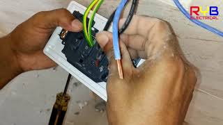 power socket installation and power socket outlet connection [upl. by Lorant]