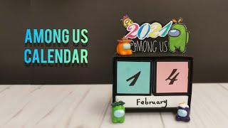 Among Us Calendar 2021DIY your own calendarAmong Us Crafts [upl. by Lamp]