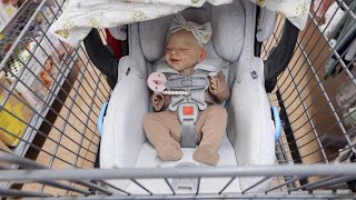 Smiley Reborn Baby First Walmart Outing Shopping For First Outfit [upl. by Christal]