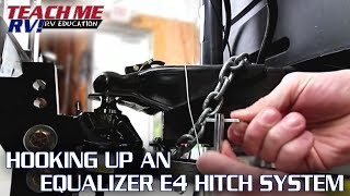 How To Hook Up An Equalizer E4 Hitch System Travel Trailer  Teach Me RV [upl. by Jessen]